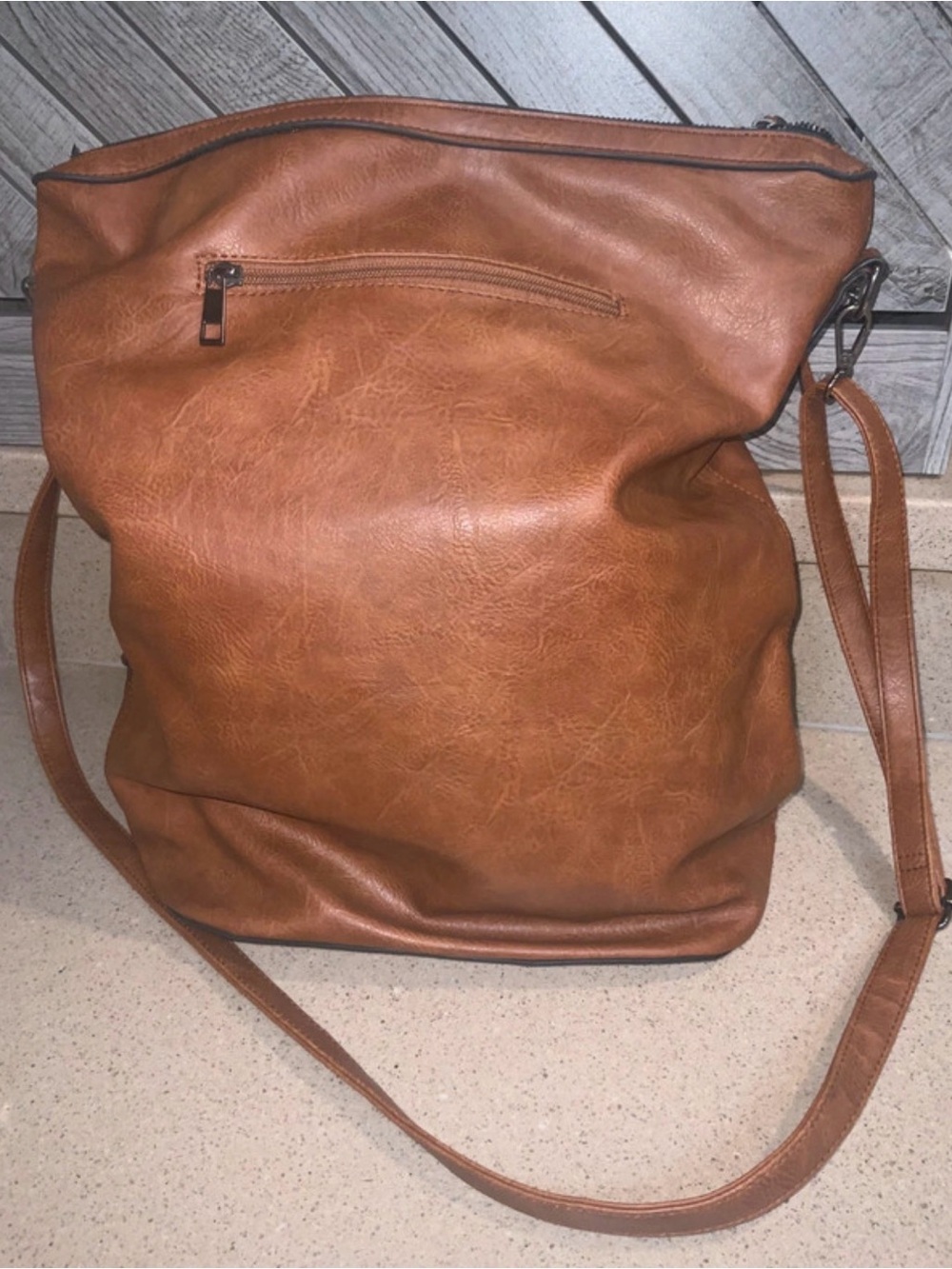 Classic Studded Crossbody Bag - Brown. Very large gorgeous bag. - Picture 4 of 7